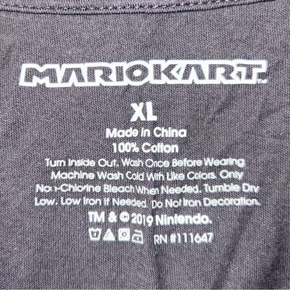 Mario Kart Shirt Rainbow Road Champ Boxy Graphic Print Short Sleeve Crewneck Top - Picture 6 of 7